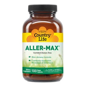 Country Life Aller-Max gélules avec un verre d'eau