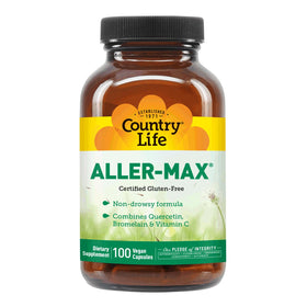 Country Life Aller-Max Quercetin & Bromelain 100 gélules végétales vue de face