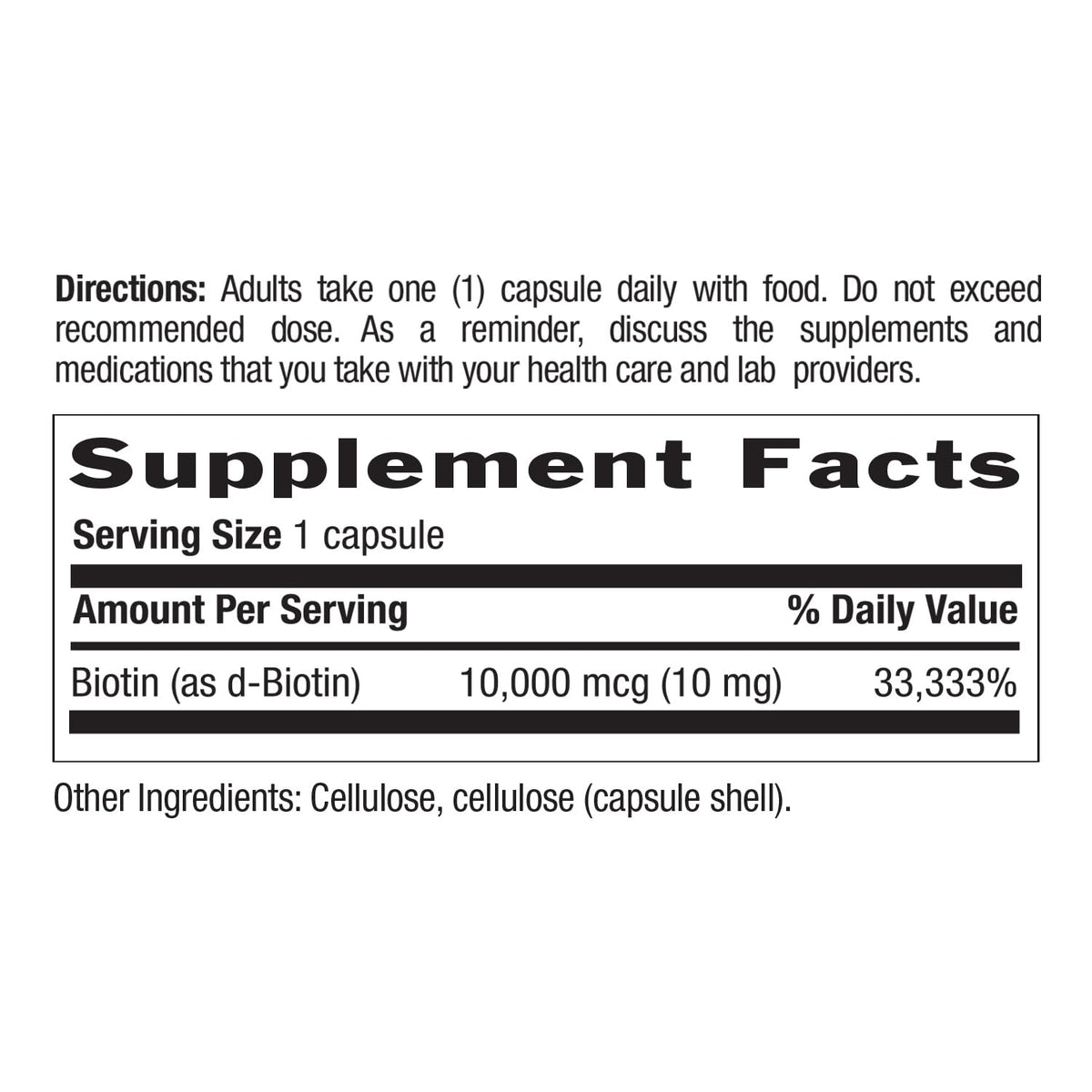 Country Life Biotine 120 capsules côté flacon