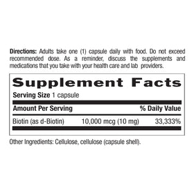 Country Life Biotine 120 capsules côté flacon