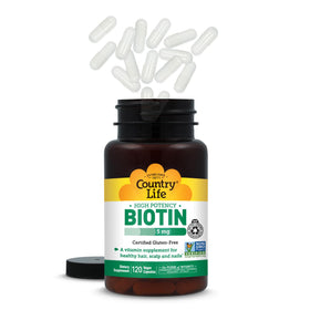 Country Life Biotine 5 mg 120 gélules - vue détaillée des gélules