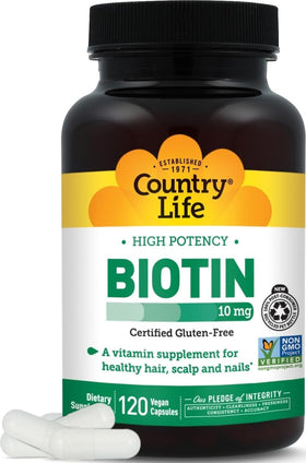 Country Life Biotine Haute Potence 10 mg 120 Capsules vue avant