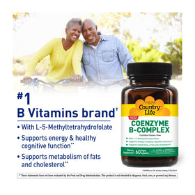Country Life Coenzyme B-Complex 60 capsules vue arrière