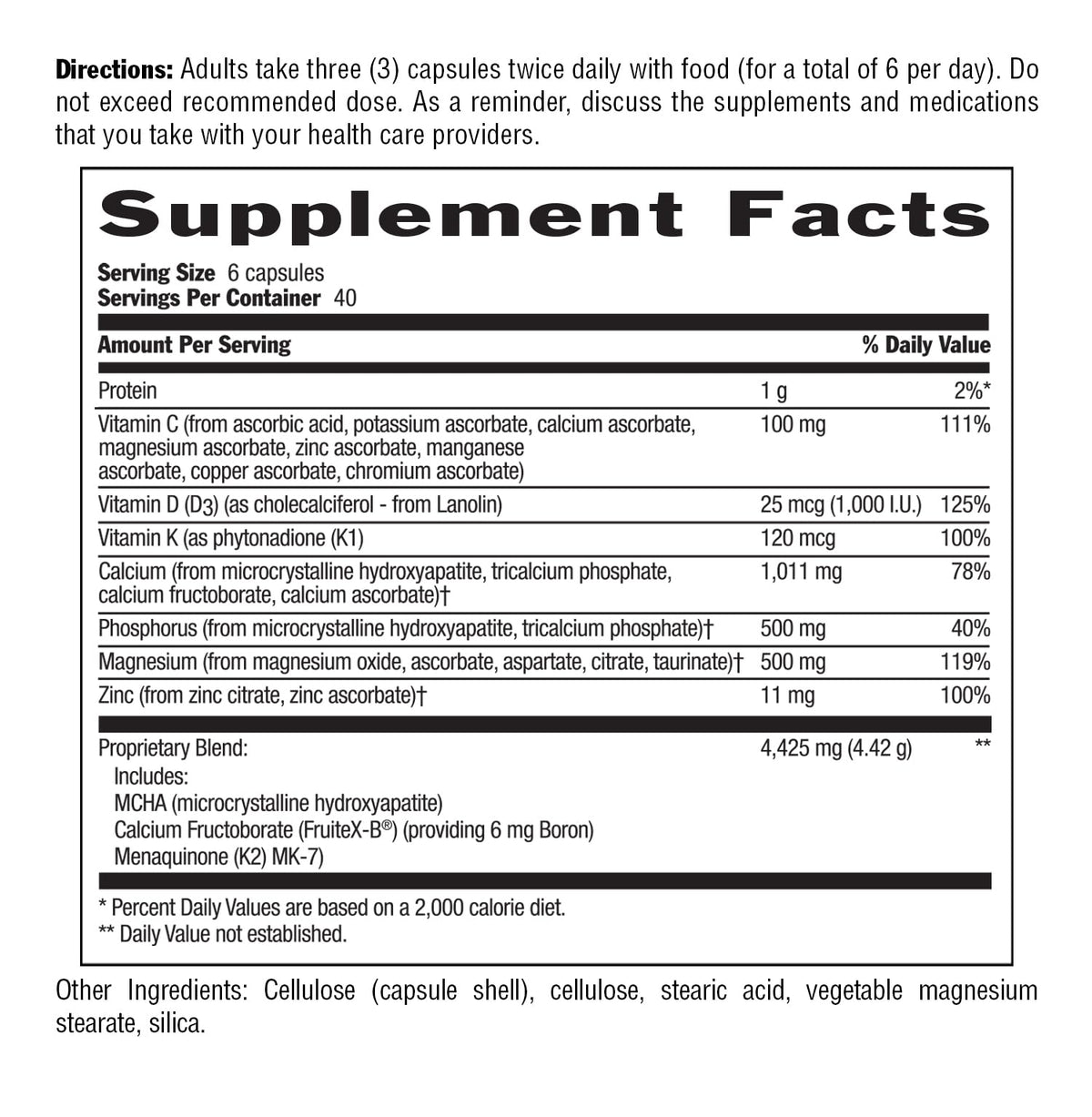 Country Life Complément Alimentaire Calcium MCHA K2 D3 240 Capsules - présentation sur un fond neutre