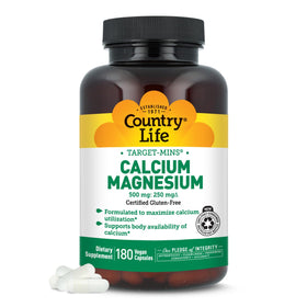 Country Life Complément Calcium Magnésium 500mg et 250mg, vue avant