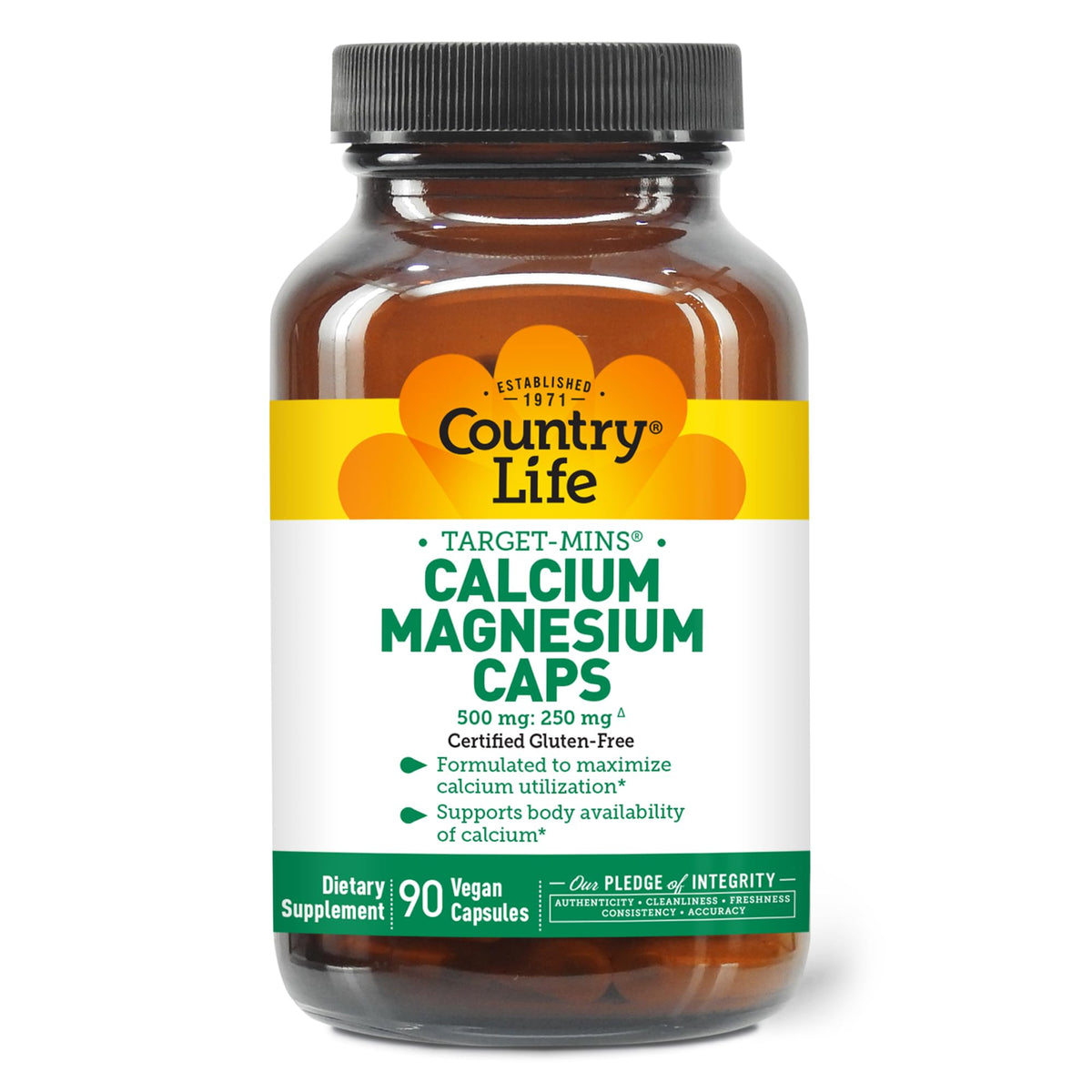 Country Life Complexe Calcium Magnésium 1000mg 500mg vue de face