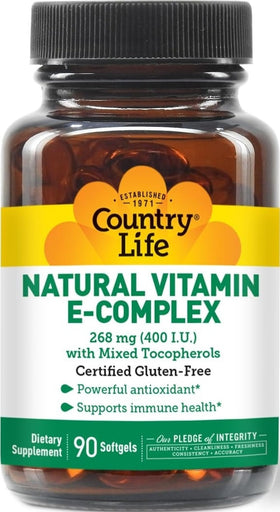Country Life Complexe de Vitamine E 400 UI 90 gélules molles vue avant