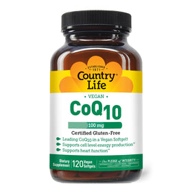 Country Life CoQ10 100 mg 120 gélules végétales vue de face