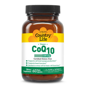 Country Life CoQ10 100 mg capsules végétales vue de face