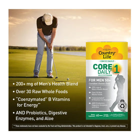 Country Life CORE DAILY-1 Multivitamines pour Hommes 50+ vue de côté