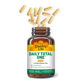 Country Life Daily Total One bottle with label showing vitamins