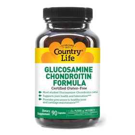 Country Life Glucosamine Chondroitin 1500mg/1200mg 90 capsules front view