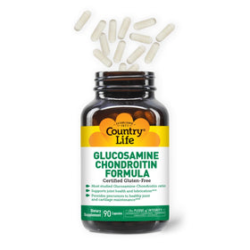 Country Life Glucosamine Chondroitin 1500mg/1200mg bottle side view