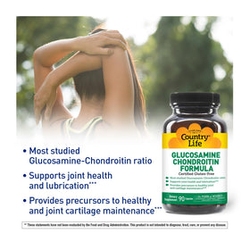 Country Life Glucosamine Chondroitin 1500mg/1200mg capsules and measuring spoon