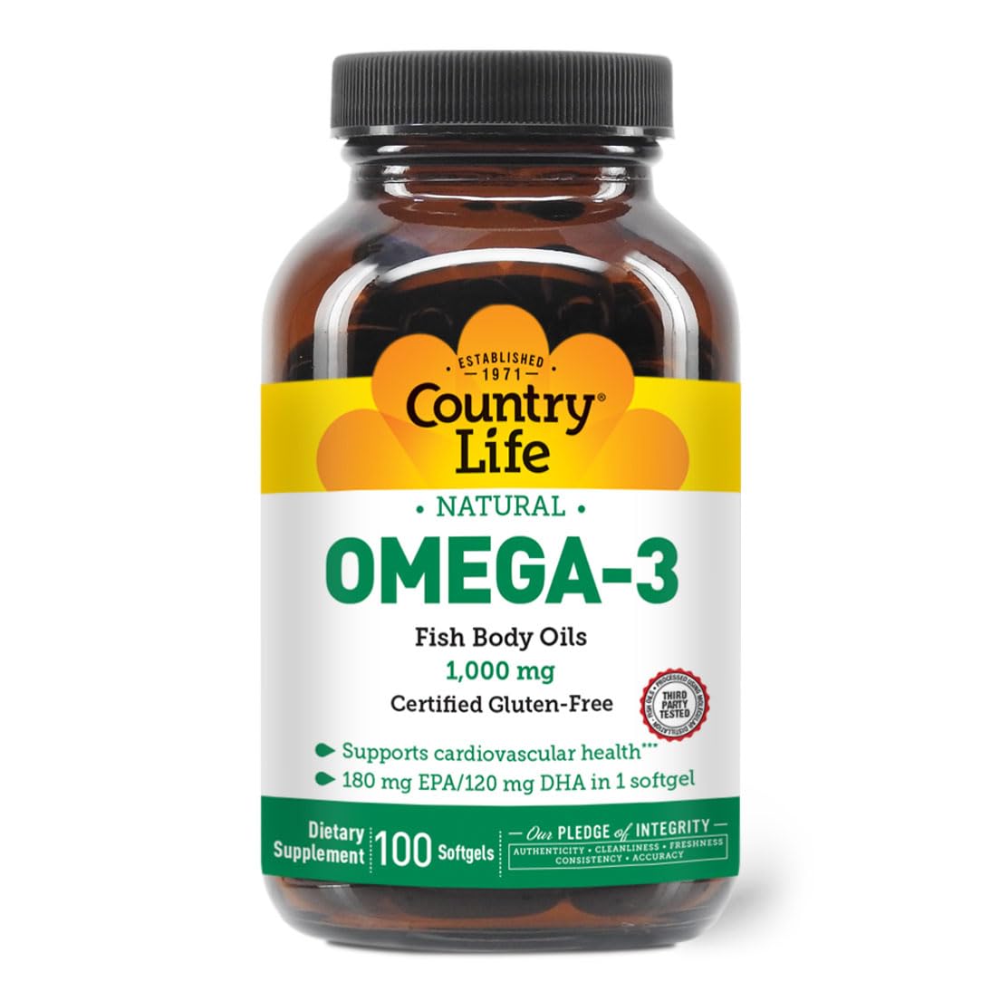 Country Life Huile de Poisson Omega-3 1000 mg boîte vue de face