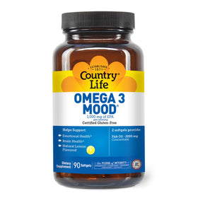 Country Life Huile de Poisson Omega 3 Mood 2000mg flacon avant