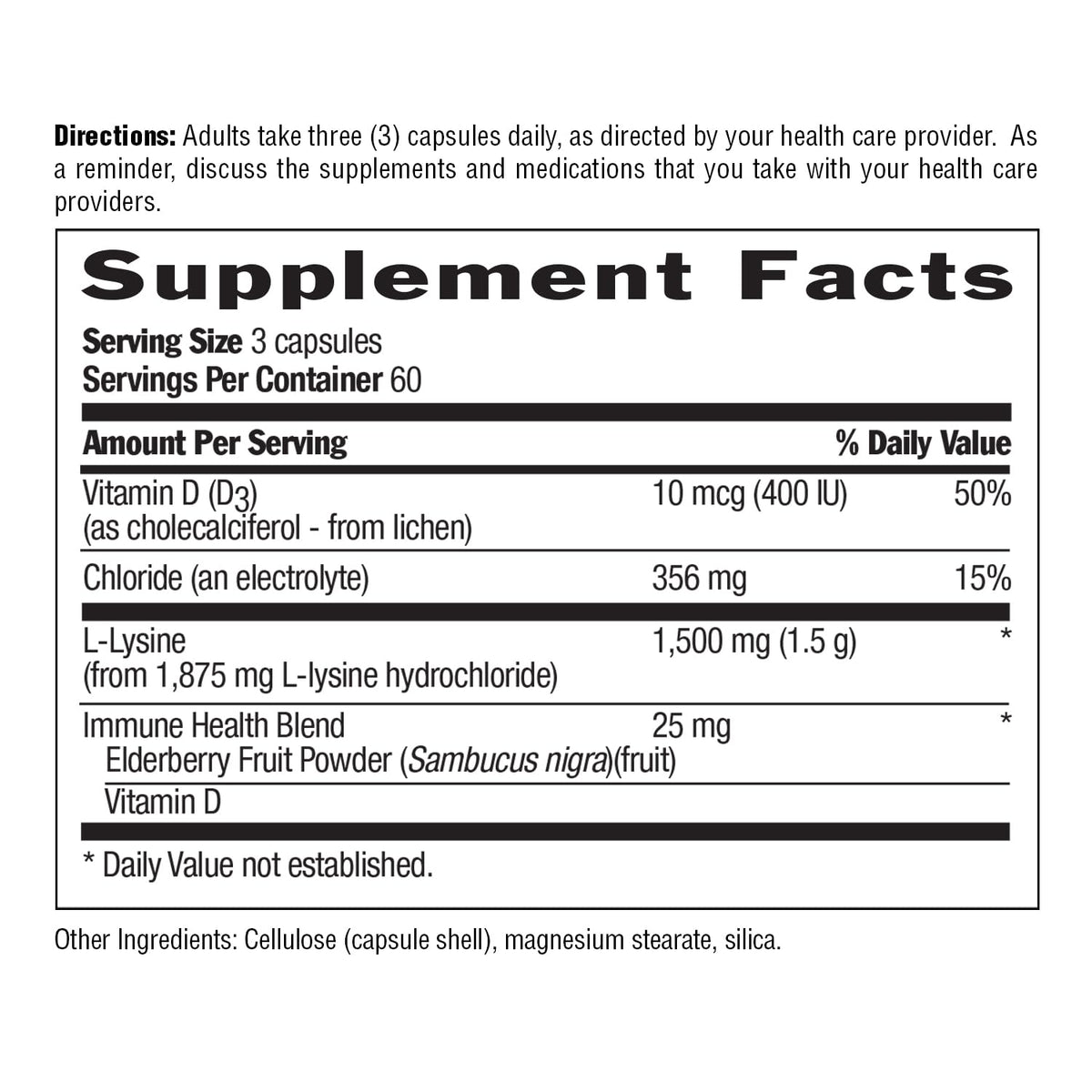 Country Life L-Lysine Advanced 1500 mg 180 capsules top view