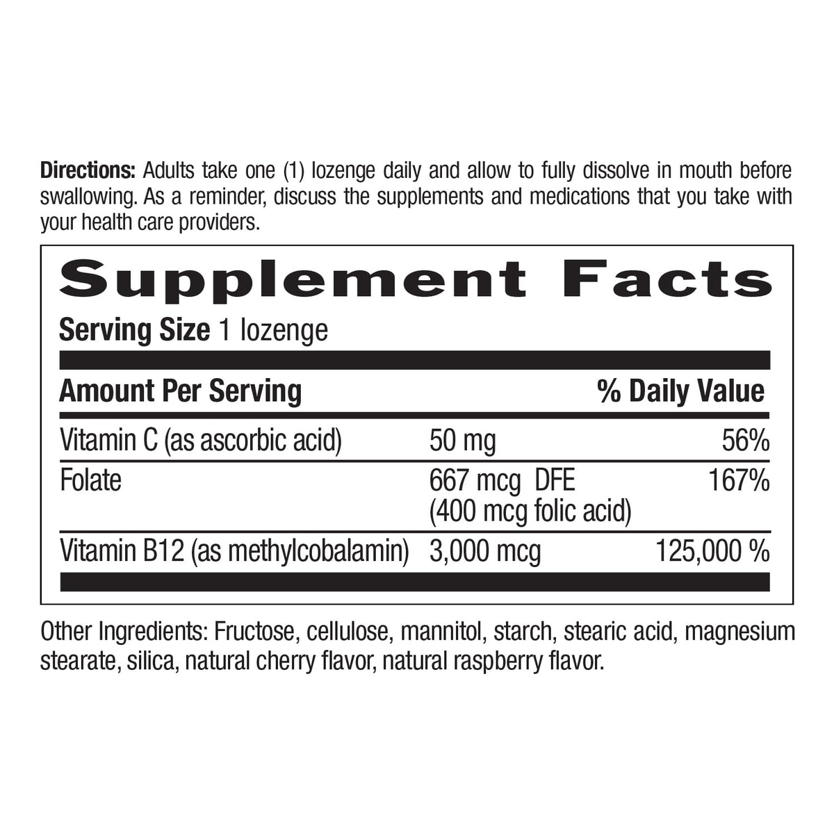 Country Life Lozenges B12 Methylé 3000 mcg open bottle