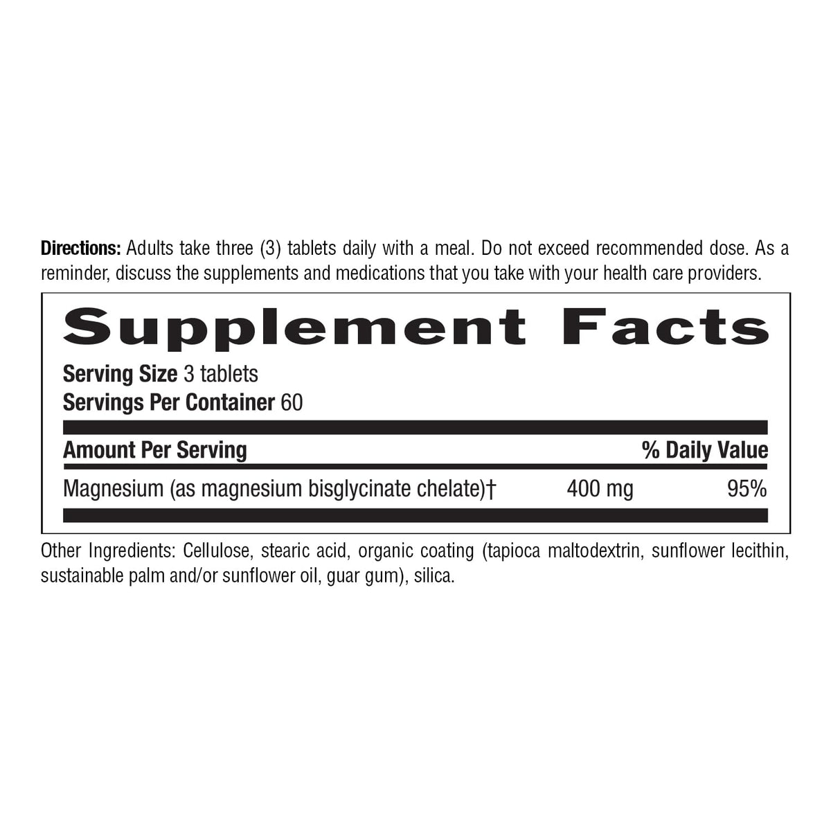 Country Life Magnésium Chélaté Glycinate 400 mg - comprimés sur une cuillère