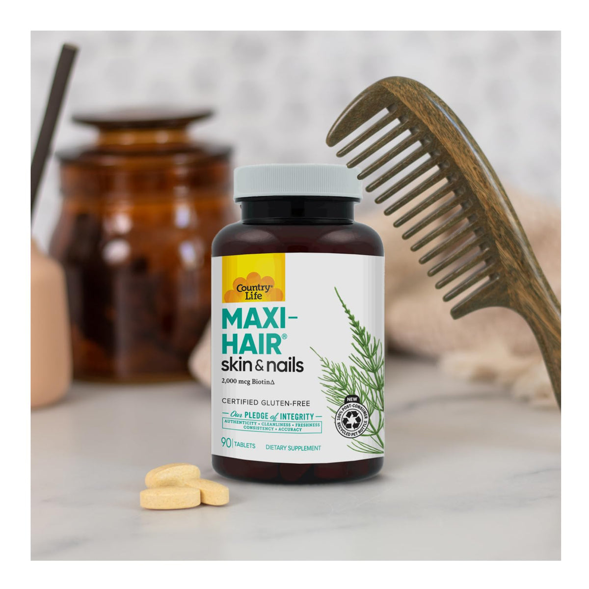 Country Life Maxi-Hair 2000 mcg Biotine et accessoires de beauté