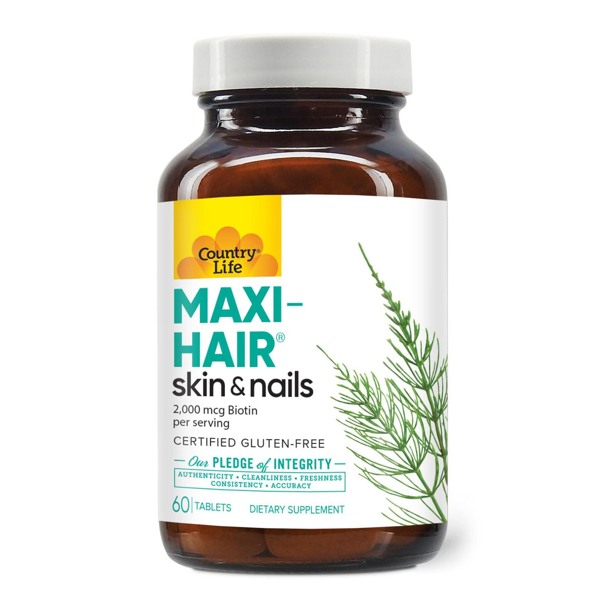 Country Life Maxi-Hair 60 comprimés vue avant