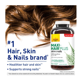 Country Life Maxi-Hair Plus 5000 mcg Biotin 360 capsules arrière