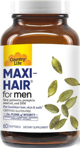 Country Life Maxi-Hair pour Hommes 60 capsules vue de face