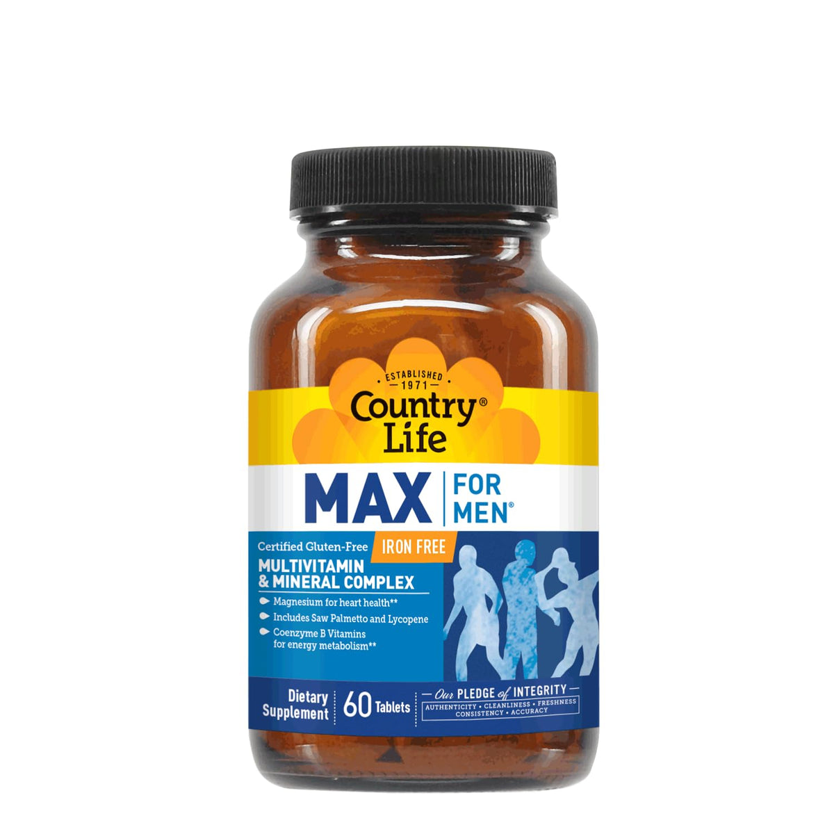 Country Life Multivitamines pour Hommes, vue de côté