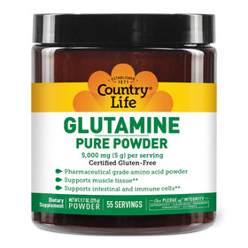 Country Life Poudre de L-Glutamine Pure 5000 mg vue avant