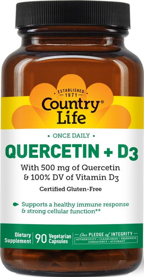 Country Life Quercetin 500mg Capsules vue de face