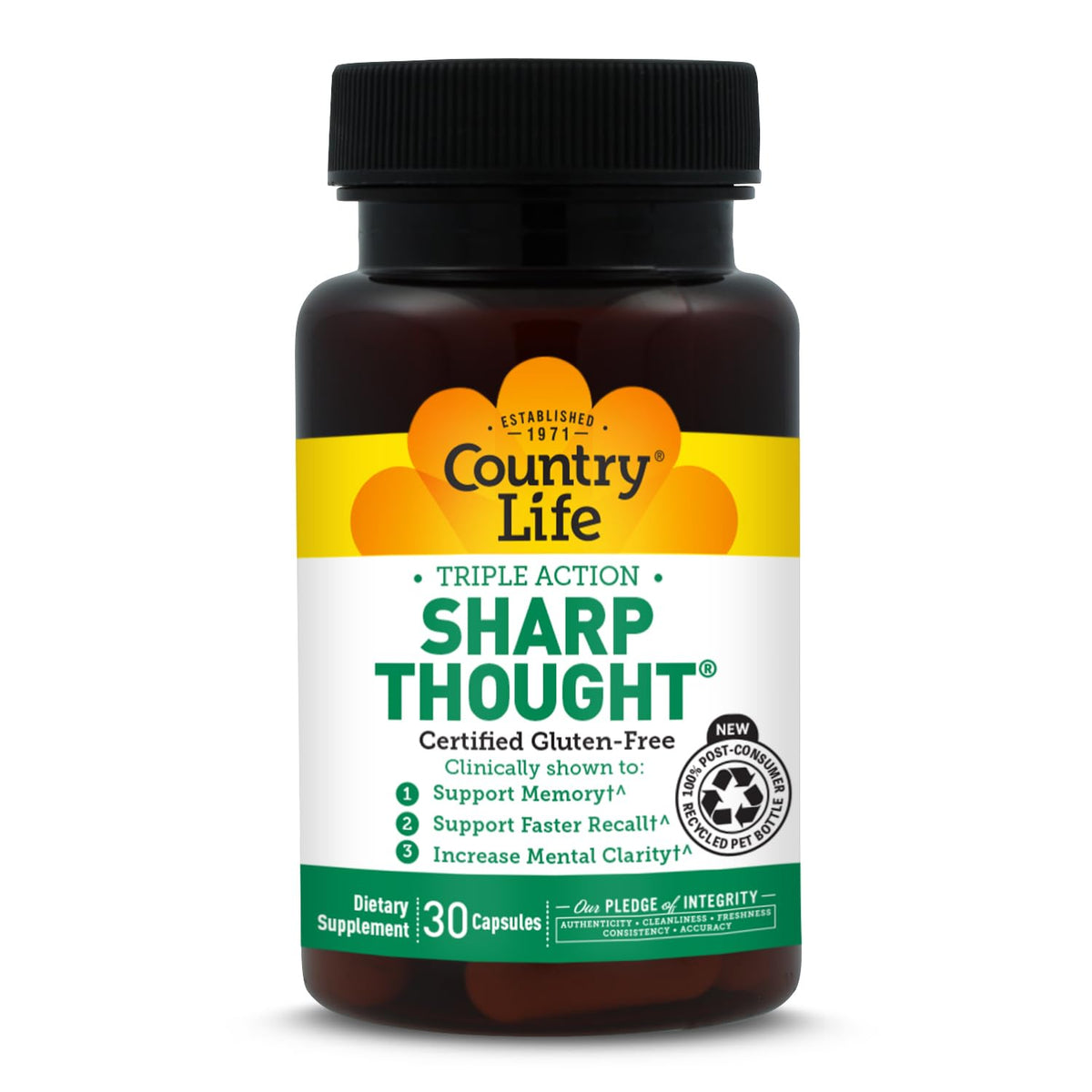 Country Life Sharp Thought 30 capsules packaging front view