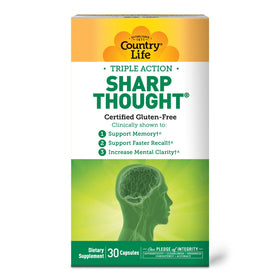 Country Life Sharp Thought nutritional information on packaging