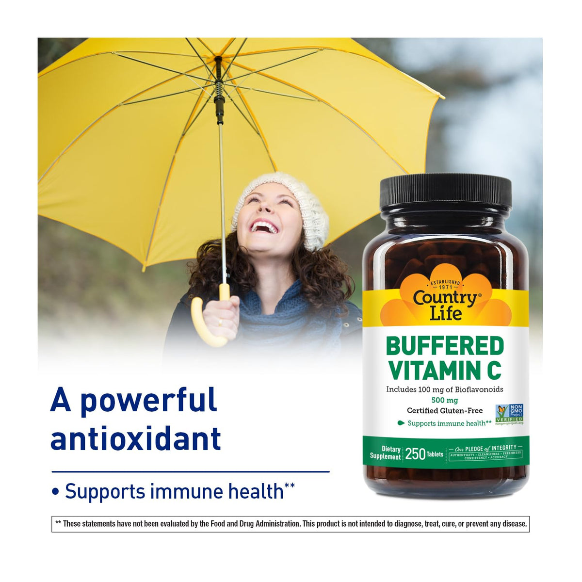 Country Life Vitamine C 500mg comprimés emballage