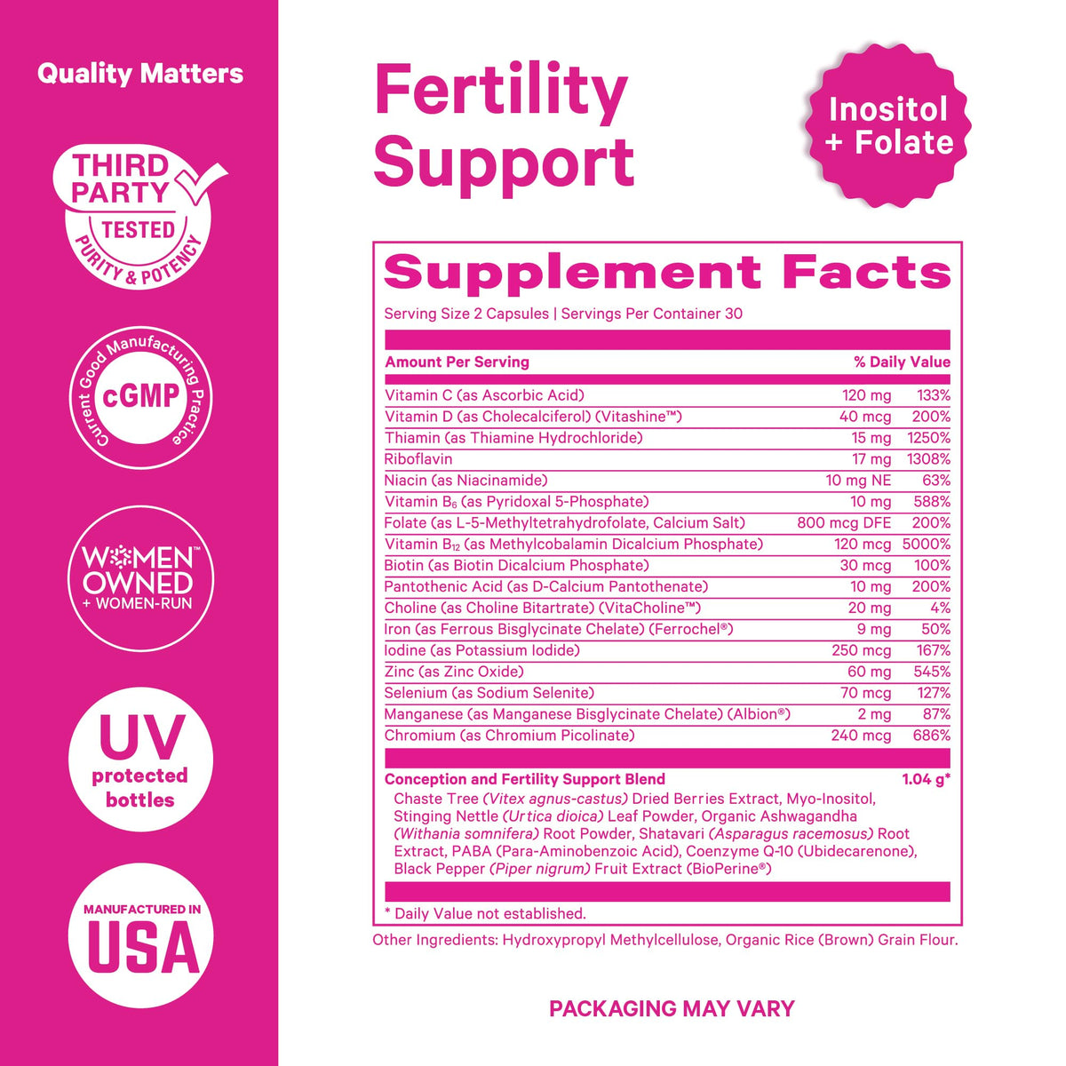Couple avec le Pack de Fertilité Pink Stork sur une table