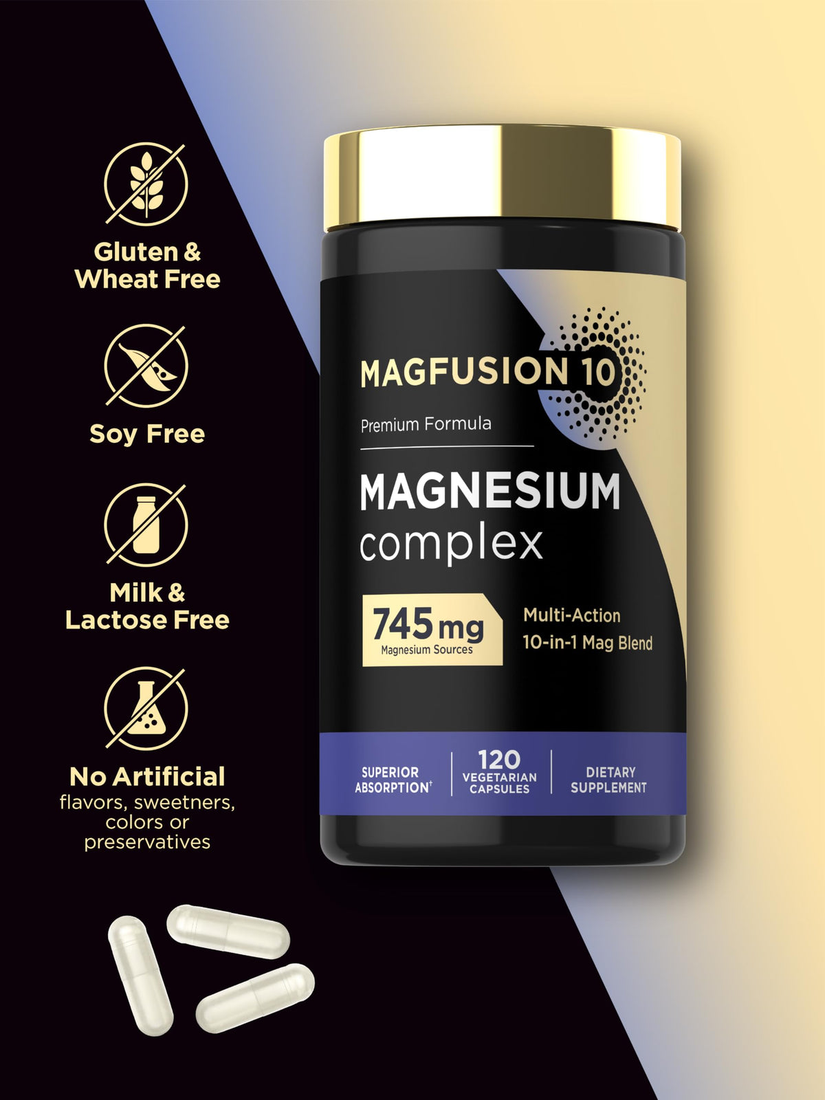 Couverture de la boîte de Magfusion-10 montrant les ingrédients