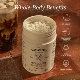 COWBOY COLOSTRUM colostrum bovin en poudre dans un verre