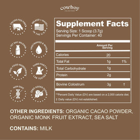 COWBOY COLOSTRUM colostrum en poudre 215g avec cuillère
