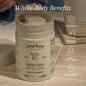 COWBOY COLOSTRUM poudre dans un verre d'eau