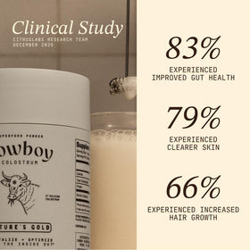 COWBOY COLOSTRUM poudre de colostrum bovin sur une table