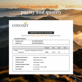 coycozy Astaxanthin 12mg 90 capsules vue arrière