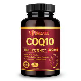 Cozynol CoQ10 400 mg Softgels avec PQQ et Omega 3, vue avant