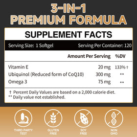 Cozynol Ubiquinol CoQ10 300mg packaging side view