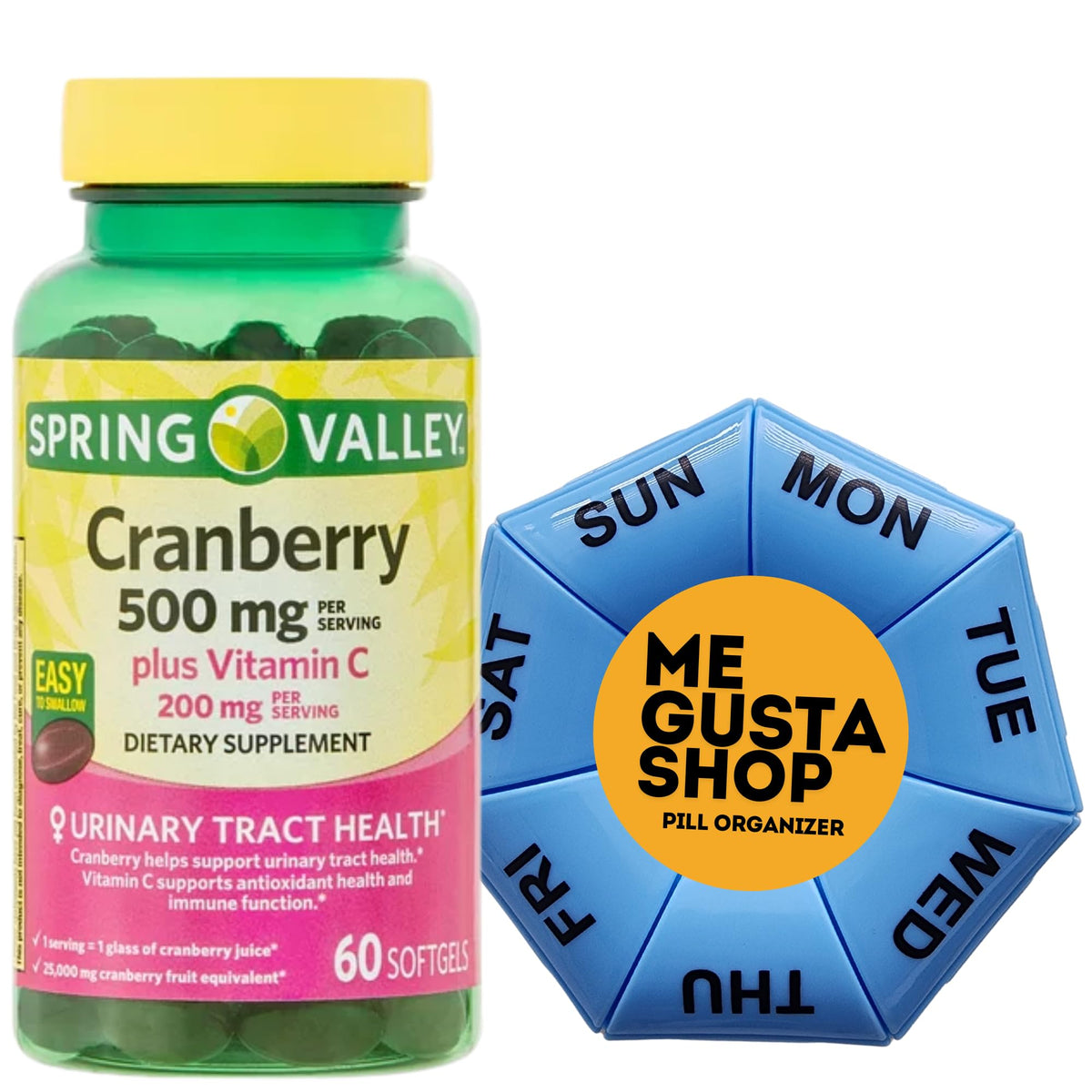 Cranberry 500mg avec Vitamine C 200mg - gélules en boîte vue de face