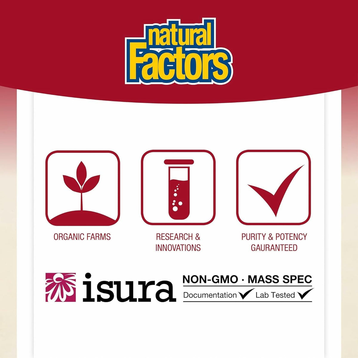 CranRich Natural Factors sur une surface en bois