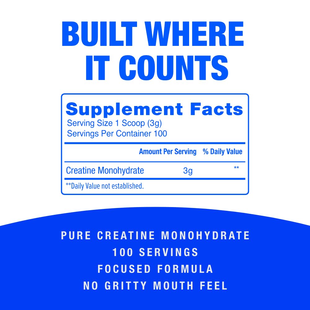 CreaBOOST Poudre de Créatine Monohydrate 399g sur une table de sport