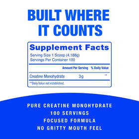 CreaBOOST Poudre de Créatine Monohydrate 531g sur un plan de travail