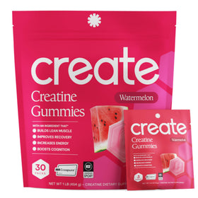 Create Gummies Créatine 30 sachets saveur pastèque vue de face