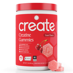 Create Gummies de Créatine Monohydrate Vegan 1,5g Cerise Acidulée - vue avant