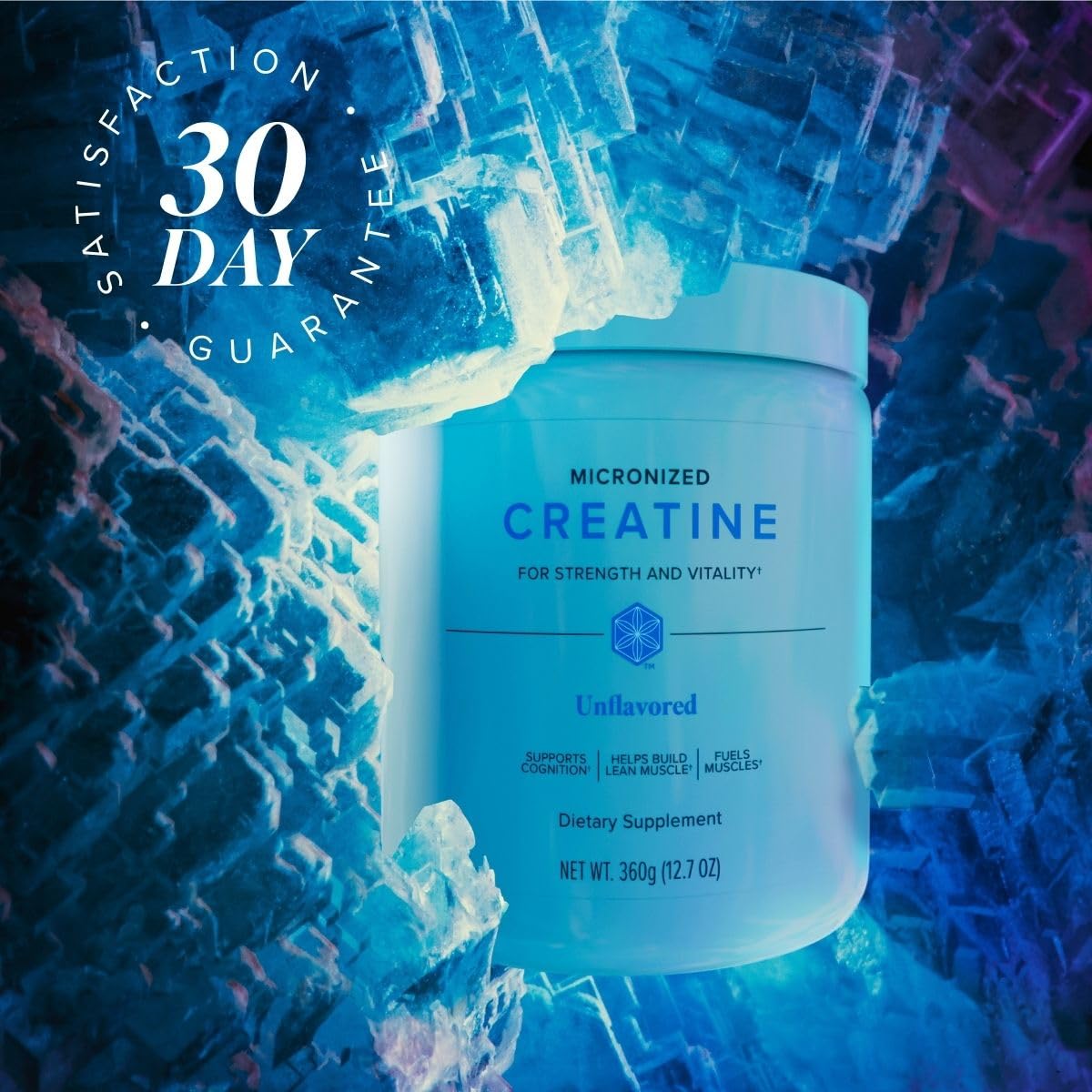 Créatine Isagenix, vue arrière de l'emballage