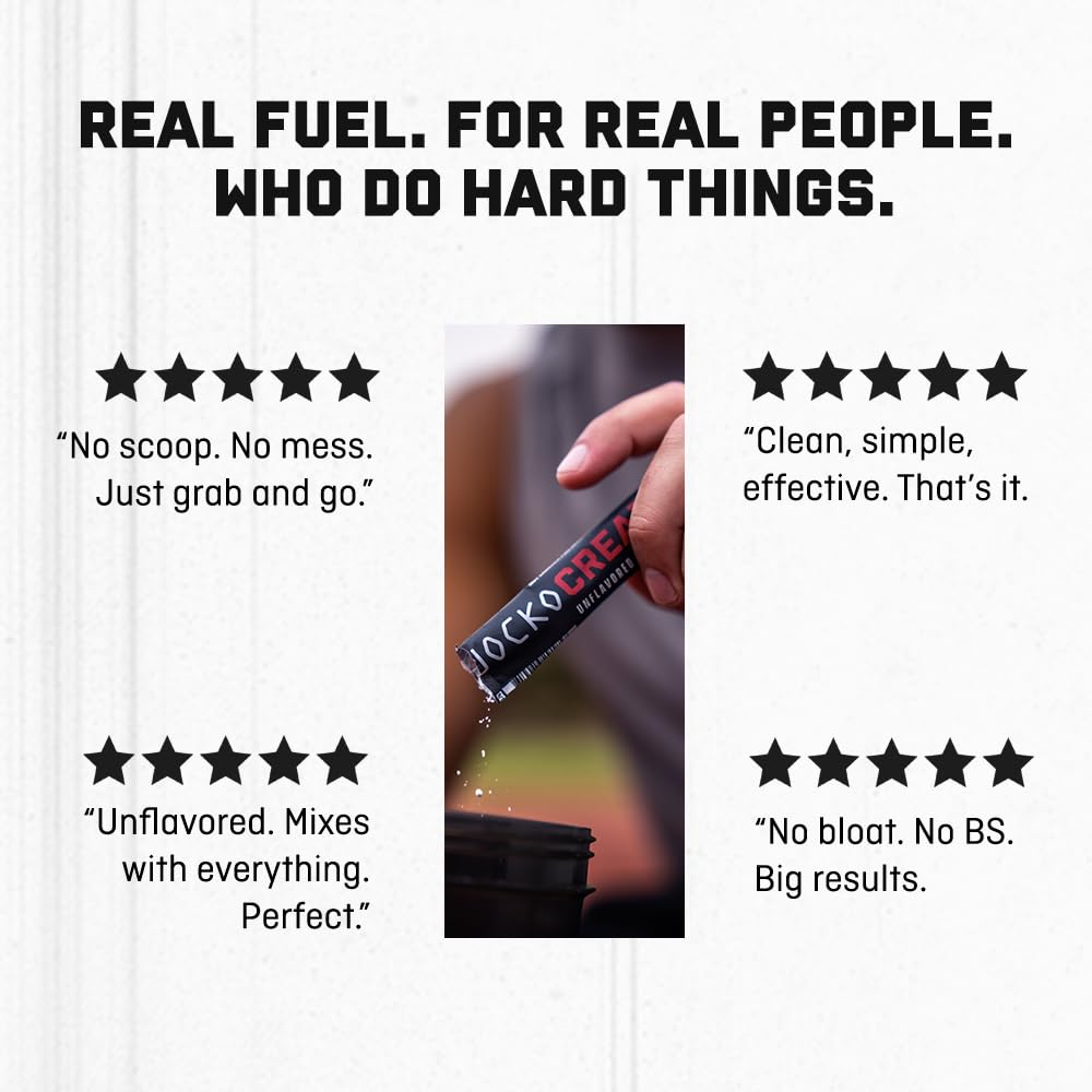 Créatine Jocko Fuel présentée sur une balance